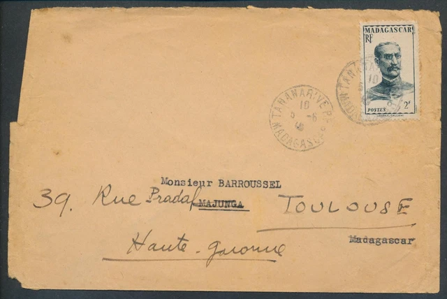 Madagascar Letter EF to Toulouse Majunga