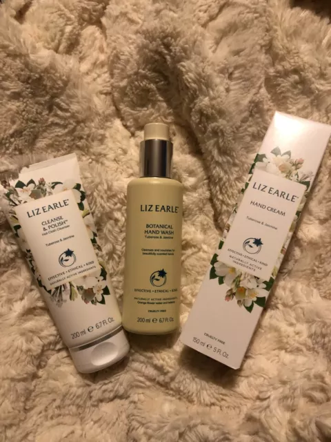 Liz Earle Tuberose & Jasmine Botanical Hand Wash & Hand Cream & Cleanse & Polish