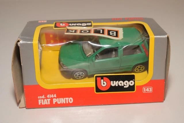 Staré retro kovové autíčko, Burago, FIAT PUNTO, měřítko 1:24 | Aukro
