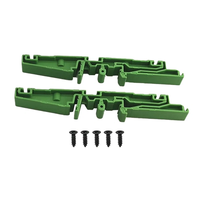 2Pcs PCB Mounting Bracket Fixed Adapter for 35 mm DIN Rail 115.5*18*11mm