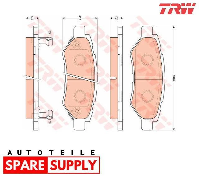 Bremsbelagsatz, Scheibenbremse Für Cadillac Chevrolet Trw Gdb4602