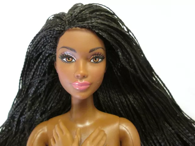 Nude Barbie Signature Looks #21 Doll Made to Move Body Long Hair Braids 2024 MTM