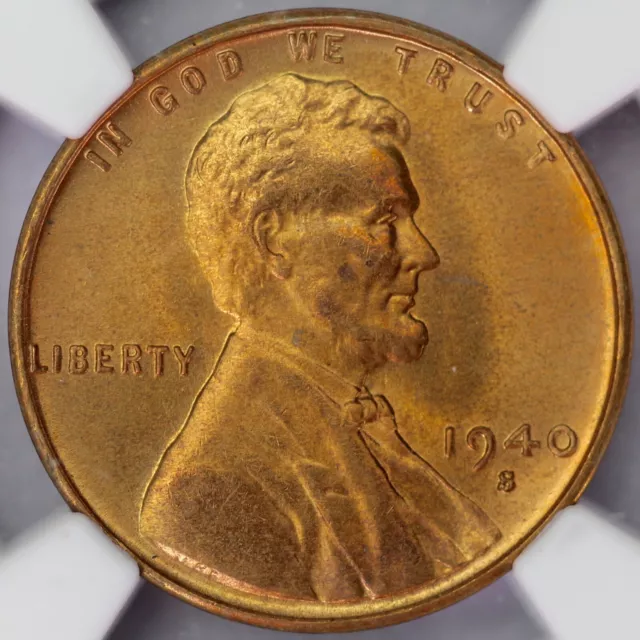 1940-S 1c Lincoln Wheat Cent NGC MS 67 RD
