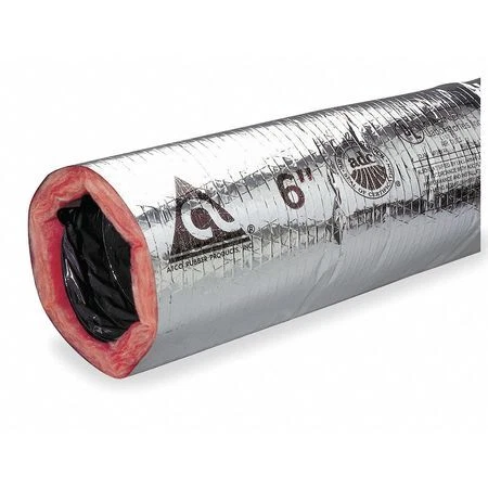 Atco 13002508 Insulated Flexible Duct,180F,8" Dia.