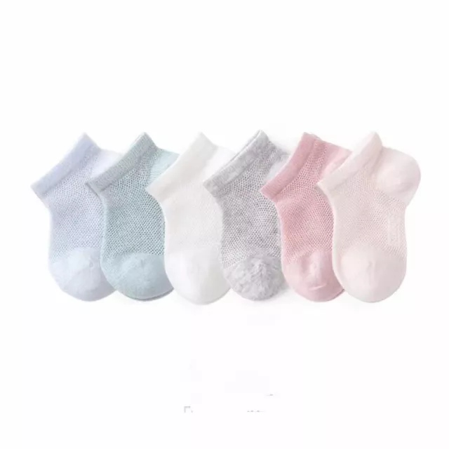 5 Pairs Newborns Socks Baby Boys Girls Infants Toddlers Kids Mesh Cotton Sock 3