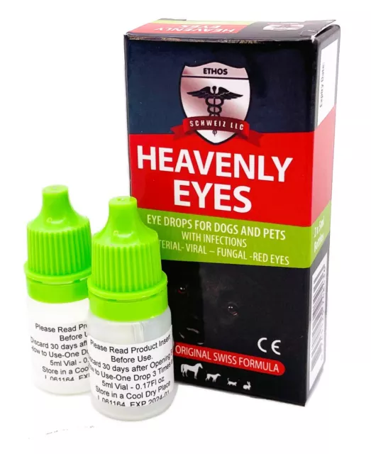 Eye Drops for Dogs and Pets with Bacterial Viral Fungal Infections 10ml Ethos