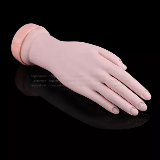 Nail Art Practice Hand Display/Mannequin Movable Soft Rubber Hand Model Trainer