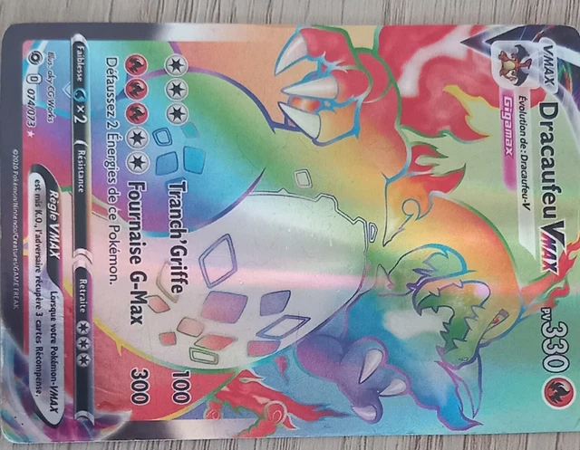 CARTE POKÉMON DRACAUFEUVMAX arc en ciel EUR 50,00 - PicClick FR