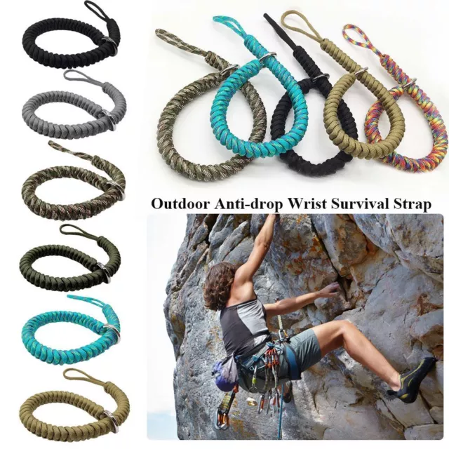 Bracelet Camera Wrist Strap Survival Paracord Outdoor Climbing Rope Wrist Strap~