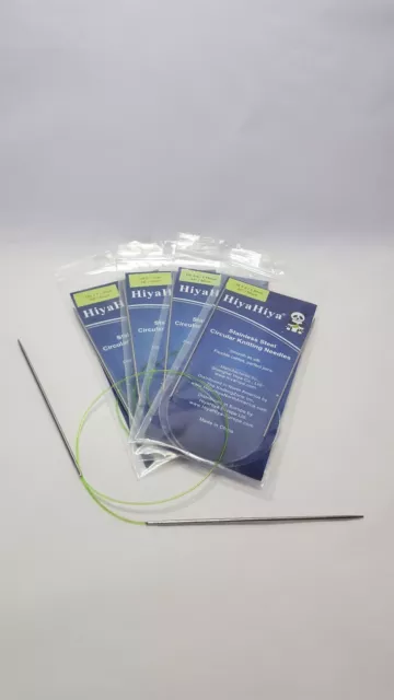 HiyaHiya Stainless Steel Circular Knitting needles, 0.7-7.5 mm, 60 cm/24"