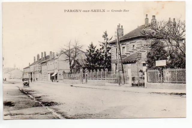 PARGNY SUR SAULX - Marne - CPA 51 - la Grande Rue - petit plan de voiture