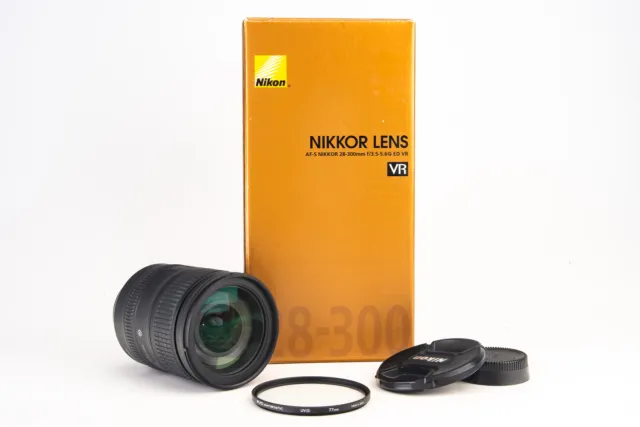 Nikon AF-S Nikkor 28-300mm f/3.5~5.6 G ED VR Zoom Lens in Box Caps NEAR MINT V28