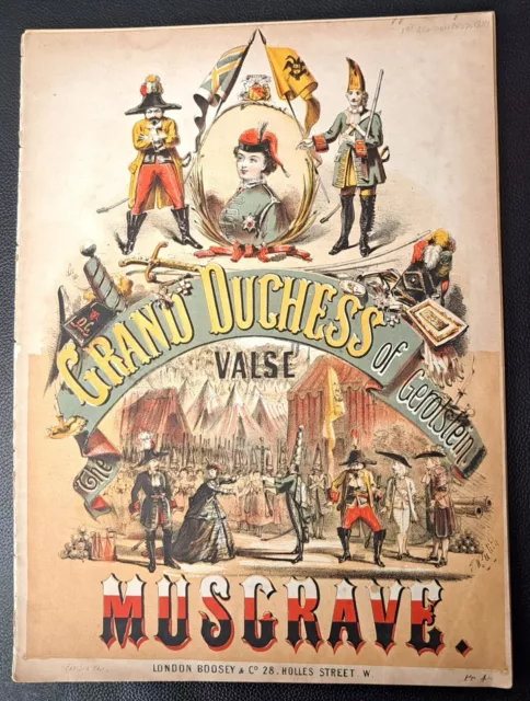 c1890s Sheet Music Grand Duchess Valse D`Oyly Carte not Gilbert & Sullivan