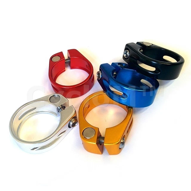 MTB Mountain Road Bike Light Alloy Seat Post Clamp 31.8mm 34.9mm Frame Bolt Fix
