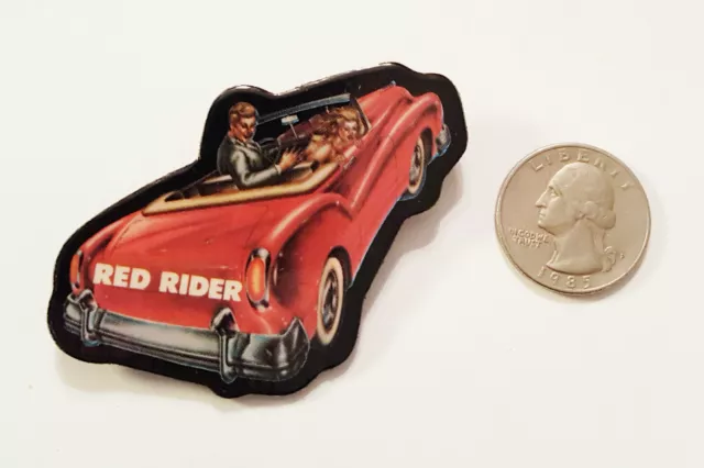 RED RIDER Don't Fight It Pinback Button US 3" Shaped Badge 1979 Vintage Canadian 2