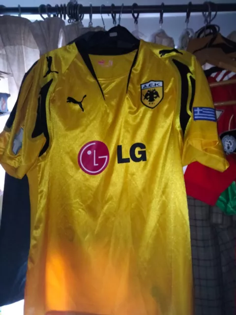 AEK Athens Home Football Shirt 2007/08 XL  GREAT CONDITION