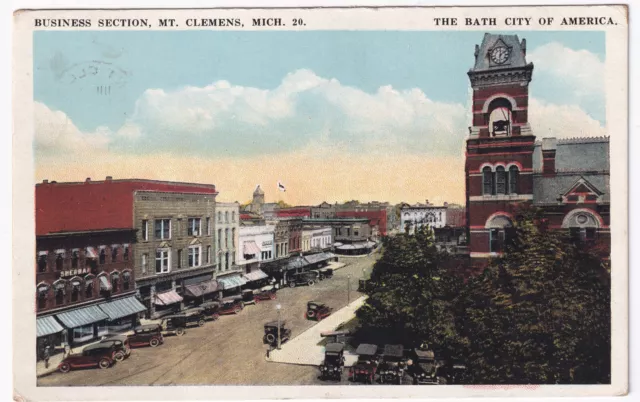 Mt Clemens Mineral Baths "Bath City" Posted 1923 To Mrs. A.s. Foyner, Pontiac