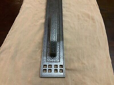 Large Front Door Plate Handle Pull Hammered Brushed Nickel 18 3/4” long 5 lbs 2
