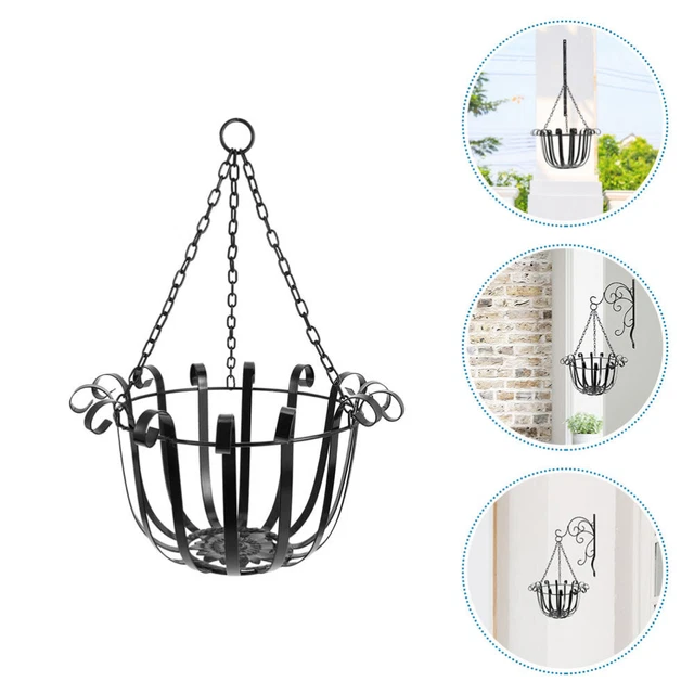 Supports De Panier à Suspendre Pour Extérieur, 2 Pieces Support De Panier Suspendu A Montage Mural Supports Muraux En Fonte Antirouille Supports 98576434