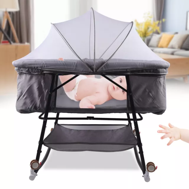 Baby Bassinet Sleeper Nursery Toddler Newborn Infant Bedside Crib Cradle TOP