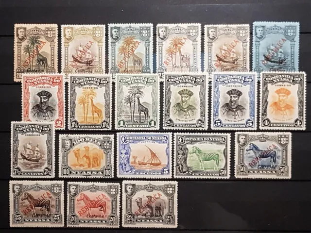 Briefmarken Portugiesisch- Nyassa, 1898/1911, postfrisch mit Falzspur