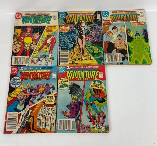 (5) DC Adventure Comics #499 502 495 494 496 Legion of Super Heroes Dream Girl