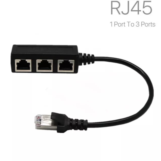 Ethernet RJ45 Cable Adapter 1 Male To 2 / 3 Female Splitter Port LAN Network