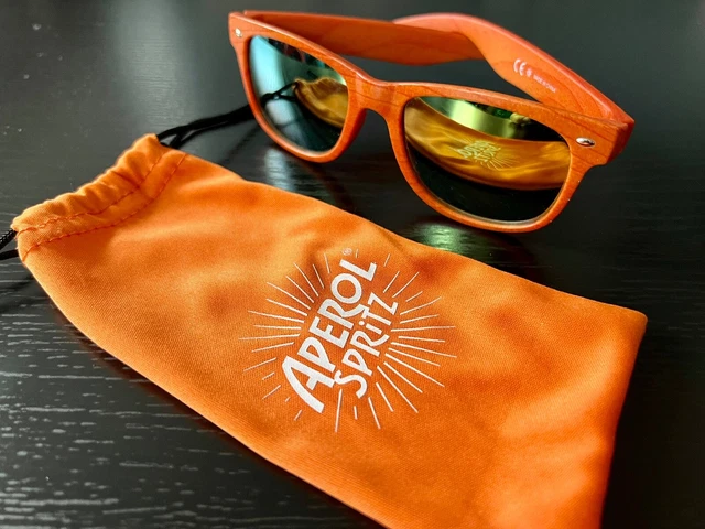 APEROL SPRITZ SUNGLASSES New In Pouch Soft Touch Polarized  display picture 2