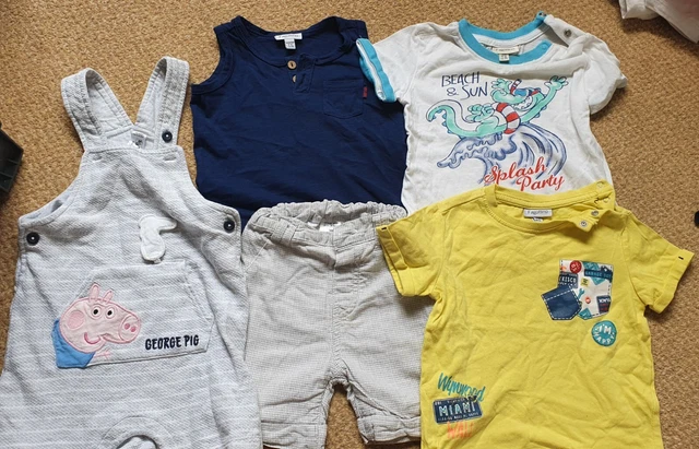 Baby boy Summer Bundle 9-12 Months Includes Fagottino, Peppa Pig Dungarees