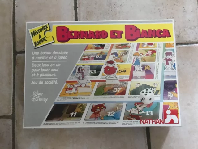 Neuf Jeu société DISNEY Histoire à jouer "Bernard et Bianca" NATHAN 1988 