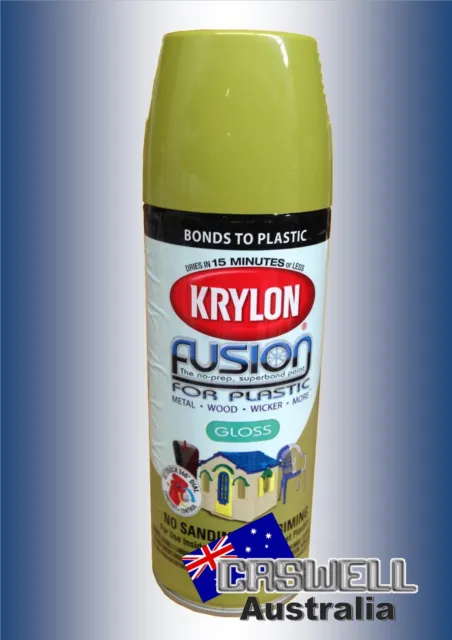 Krylon Fusion Plastic Paint 340gm - Ivy Leaf Gloss - AUS Seller