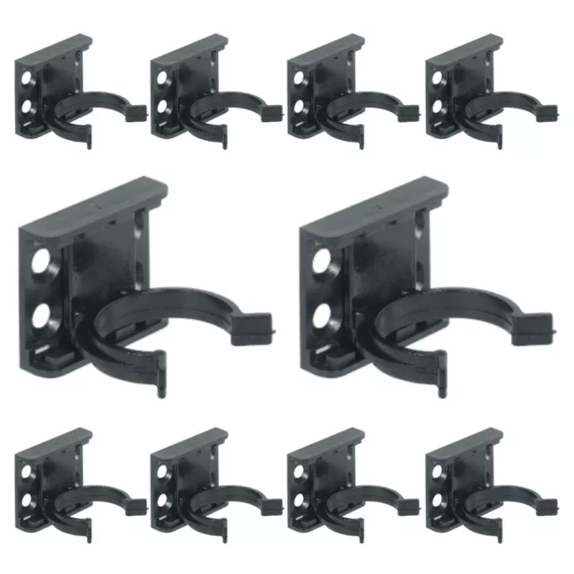 10x soporte de zócalo 28 mm para muebles cocina clip de plástico negro plástico