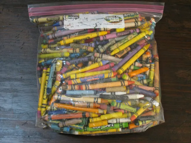 1 lb Used Crayons Mixed Colors Broken/Whole Bulk Lot Art/Melting Crafts