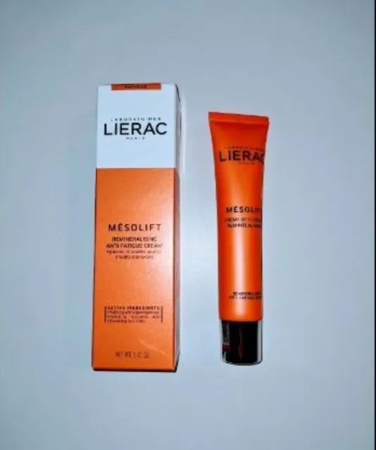 Lierac Mesolift Remineralising Anti-Fatique Cream 1.41 Oz / 40 mL NIB