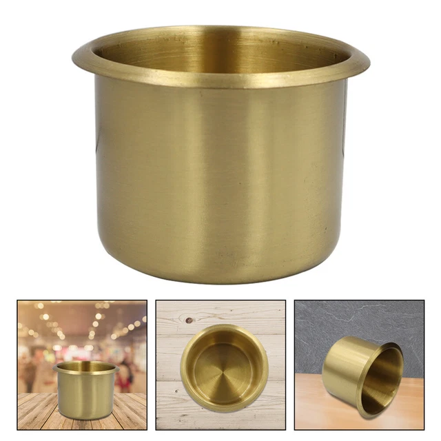 CONTENITORE ACCIAIO INOX con coperchio mini bidone della spazzatura scrivania bidone della