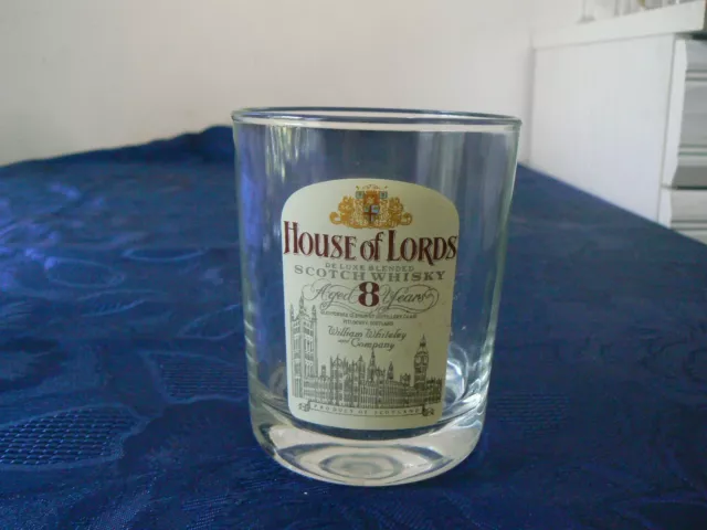 Ancien Verre Whisky House Of Lords Publicitaire Vintage Collection Bistrot Bar