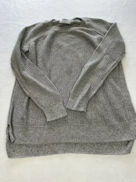 Old Navy Women's Size Large Gray Long-Sleeve Knit Sweater