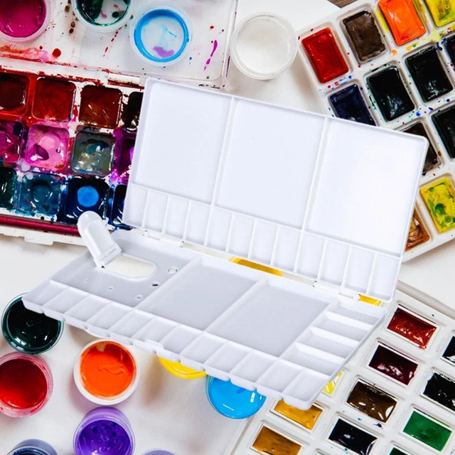 Boîte De Rangement Pour Peinture Aquarelle Avec Couvercle Anti-poussière Et Plateau Amovible – Pratique, Légère Et Idéale Pour Voyager Avec Vos Couleurs (gouache, Acrylique, Huile)