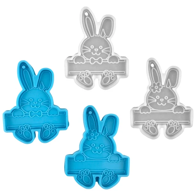 Silicone Keychain Keychain Epoxy Molds Rabbit Mold Key Chain Lovers