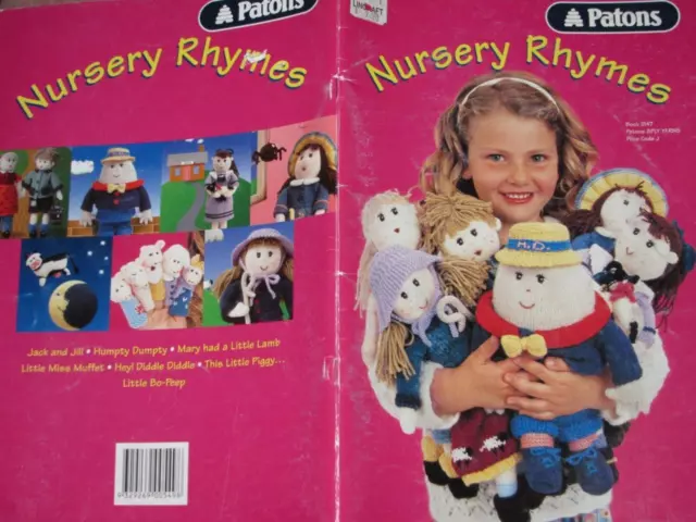 Patons Knitting Pattern Book 2147 NURSERY RHYMES CHARACTERS  KNIT PATTERNS