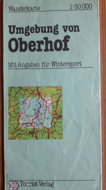 Wanderkarte Oberhof Umgebung Wintersport Zella-Mehlis Tambach-Dietharz 1985 DDR