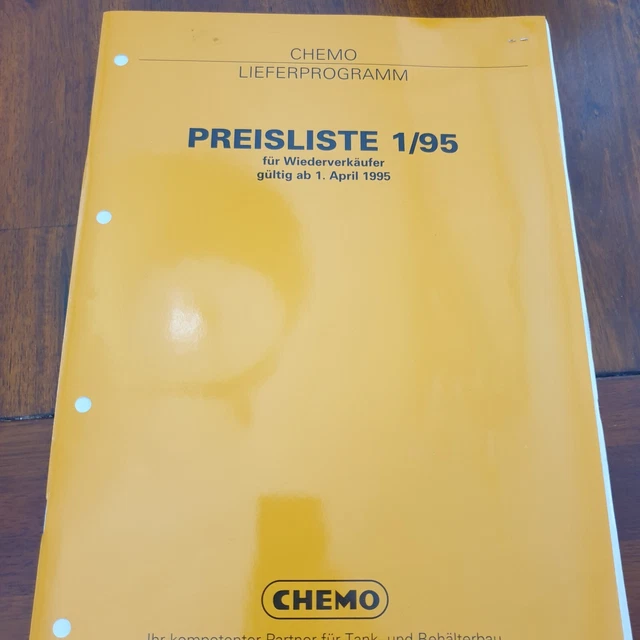 CHEMO Lieferprogramm Preisliste 1995 Schlepper Traktor Prospekt Landmaschine m