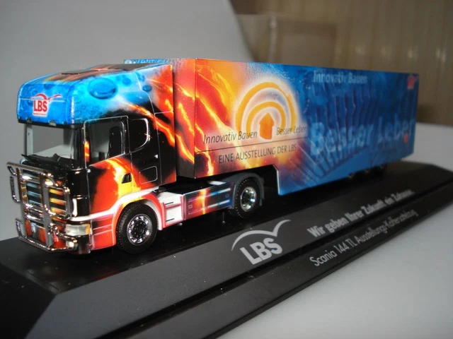 SCANIA 144 TL mit KofferSZ SONDERMODELL für LBS in PC Top Bedruckung ...