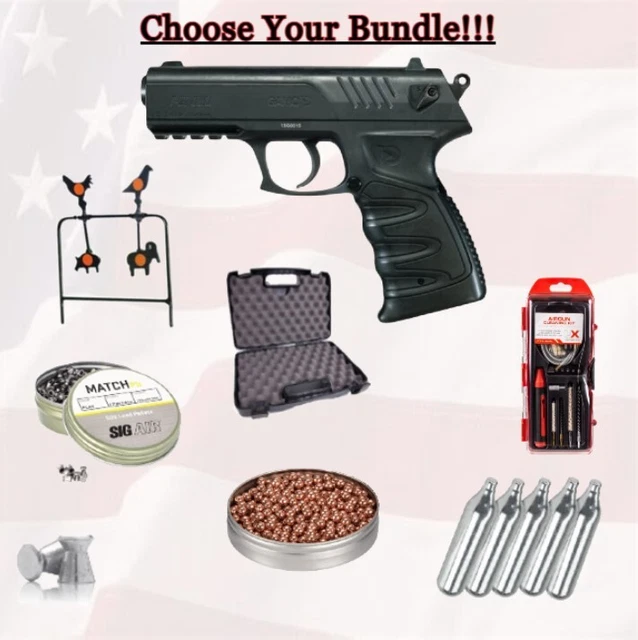 GAMO P27 DUAL Ammo Pellet/BB CO2 Air Pistol .177 Cal 16Rd w/ Bundle