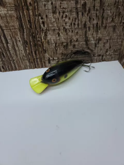 Vintage Cordell Big O Black & Green Double Hook Fishing Lure