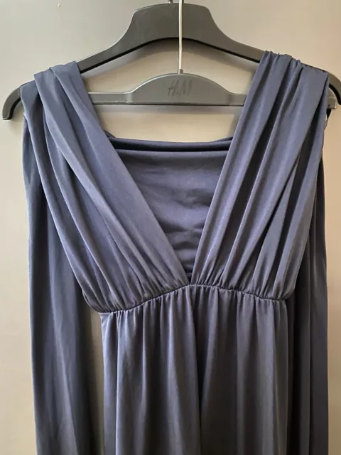 DEBENHAMS DEBUT MULTIWAY Bridesmaid Maxi Dress Light Grey Size 8 10.00 PicClick UK