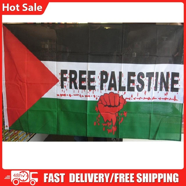 3x5ft Free Palestine Flag UV Resistant Decorative Flag for Parade Demonstrations