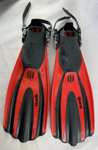 Mares Avanti Super Channel Small OH Open Heel Scuba Fins Red Diving, Snorkeling