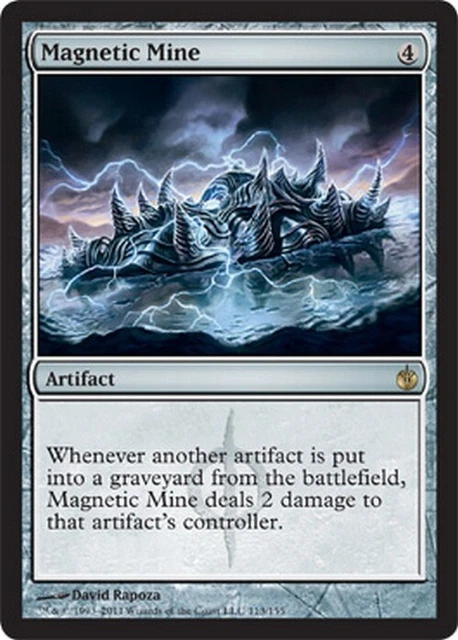 Magnetic Mine 1x FOIL MBS MTG Mirrodin Besieged Rare MINT artifact Magnetic Mine 1x FOIL MBS MTG Mirrodin Besieged Rare MINT artifact