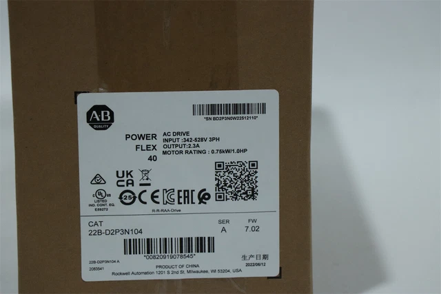 Allen Bradley 22B-D2P3N104 SER A POWER FLEX 40 AC DRIVE New Factory Sealed